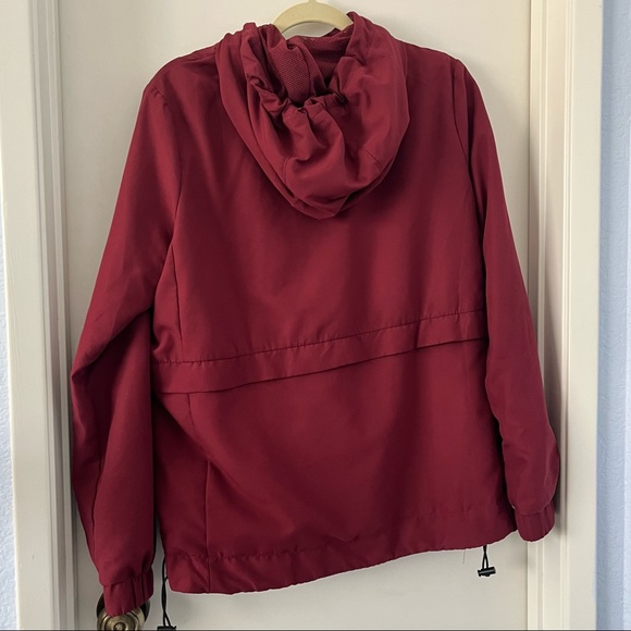Burgundy Zipper Jacket - Picture 2 of 6